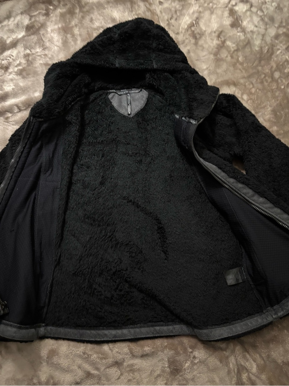 Kuhl Jacket Women’s Size S  Black Fleece Hooded Sherpa Fleece Flight Jacket - Picture 3 of 16